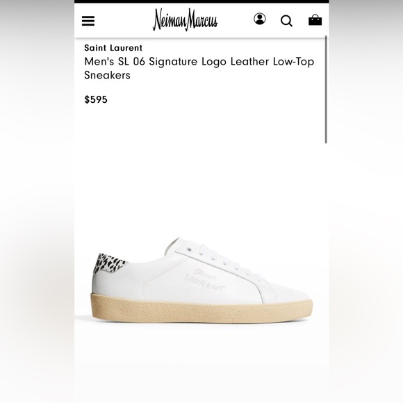 NIB Saint Laurent sneakers size 38 - Picture 6 of 6